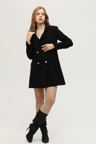 Feminist Astarlı Düğme Kapamalı Blazer Ceket 0105123.01 Siyah