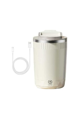 Novahub Yüksek Hızlı Şarj Edilebilir Manyetik Karıştırma Kahve Kupası - Bej Model Bej