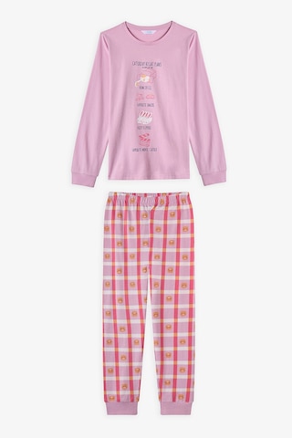 Penti Pembe Kız Çocuk Caturday Night Uzun Kollu Pamuklu 2'li Pijama Takımı