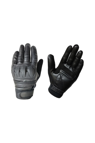 Venom Eldiven 8010 Deri Motosiklet Eldiveni Siyah