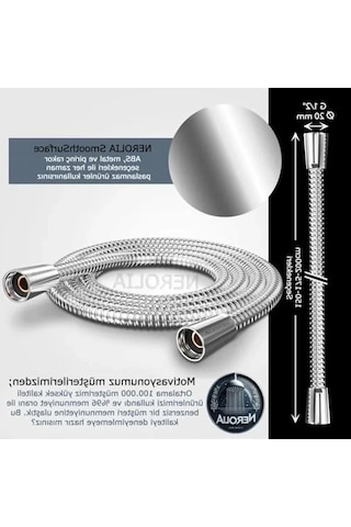 Dayanıklı Paslanmaz Duş Spirali, 150cm Uzunluk Ve Yüksek Basınç İçin 6998
