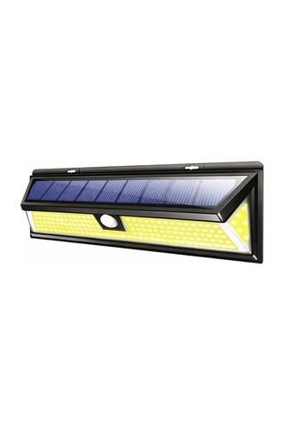 Solar 180 Led Güneş Enerjili Duvar Lambası, Kumandalı, Hareket Sensörlü, Ip65 Su Geçirmez, 3 Modlu, Dış Mekan B Çok Renkli