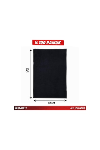 Pamuk El Yüz Havlusu 50x90 Cm, Pamuklu Havlu, Yüz Havlusu, Baş Havlusu, El Havlusu, Yumuşak Ve Emici Banyo Ve Seyahat