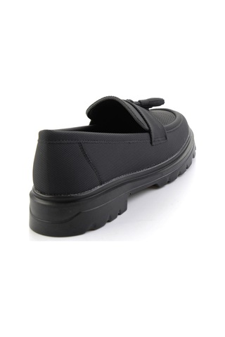 Bambi Siyah Kadın Loafer Ayakkabı K01536105137 Siyah
