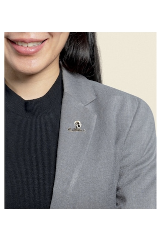 Atatürk İmzalı Ve Büstlü Şık Kutulu Yaka Rozeti Gümüş