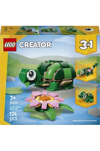 LEGO® Creator 3’ü 1 Arada Kaplumbağa ile Nilüfer Çiçeği 31377-7 Yaş ve Üzeri Çocuklar için Yaratıcı Oyuncak Yapım Seti (124 Parça)