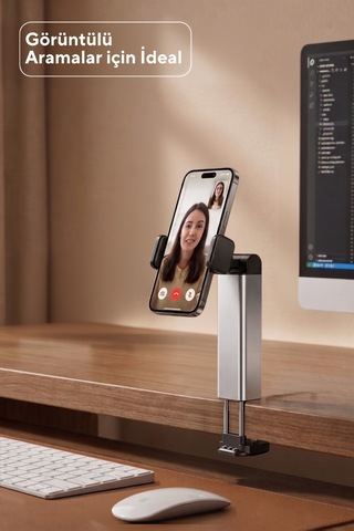 Katlanabilir Seyahat Tipi Telefon Tutucu 360 Döner Stand Masa Koltuk Uçak Mutfak Akrobat Tutacak