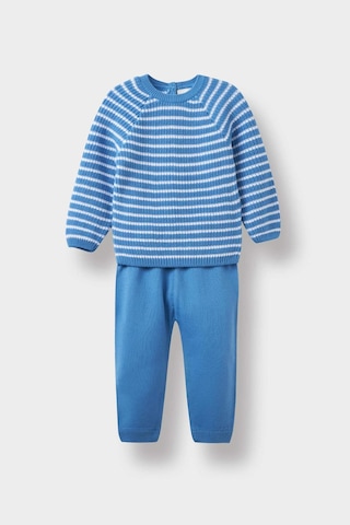 Defacto Erkek Bebek 2li Takım Çizgili Triko Kazak Eşofman Altı F3231a525wnbe227 Mavi