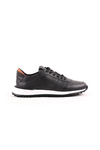 Libero 5144 Siyah Hakiki Deri Erkek Günlük Casual Deri Sneaker Siyah