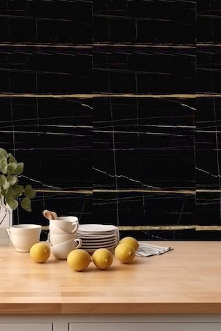 10 Adet 60x30 Kendiden Yapışkanlı Siyah Duvar Paneli