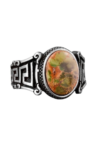 Gerçek Doğal Arizona Turkuaz Taş Yüzük, 925 Ayar Gümüş Erkek Yüzük Gümüş