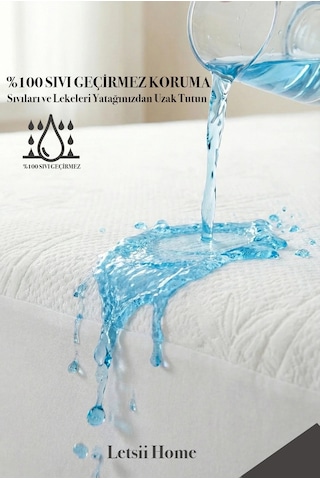 Premium Sıvı Geçirmez Tek Kişilik Alez + Yastık Alezi Seti Ultra Sessiz Fitted Yatak & Fermuarlı Y Çok Renkli