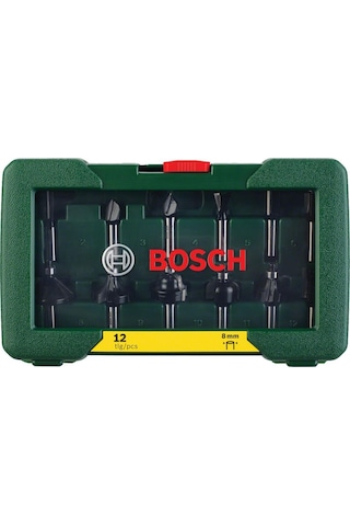Bosch DIY 8 MM Şaftlı 12 Parça Freze Seti - 2607019466