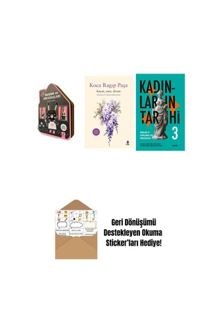 Tavşan Ve Arkadaşları Keçe Kitap + Koca Râgıp Paşa + Kadınların Tarihi 3 + Okuma Sticker'ları