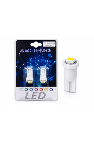 Universal T10 5050 1smd Tek Tırnaklı Beyaz 12v Led Ampul -