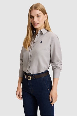 U.S. Polo Assn. Kadın Gri Uzun Kollu Basic Gömlek 50324791-vr024