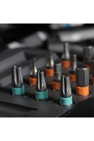 Symbee 24 Parça Çok Amaçlı Ratchet Tornavida Seti - S2 Çelik Uçlar, 58 Dişli Ters Çalışma, Ev/dıy Tamir Aleti Kutusu İle