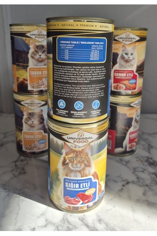 2 Adet 400 Gr Sığır Etli Parça Etli Soslu Yaş Kedi Maması