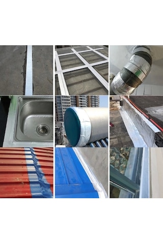 Pratik 5 Metre X 10cm Çamur Bant Alüminyum İzolasyon Tamir Çatlak Bantı