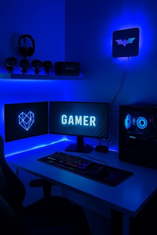 Laaysa 3d Design Batman Rgb Led Yansıtma Duvar Aydınlatması RGB