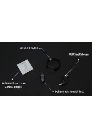 Piranha 9918 Renkli Ekran Su Geçirmez Bluetooth Bileklik Saat Siyah