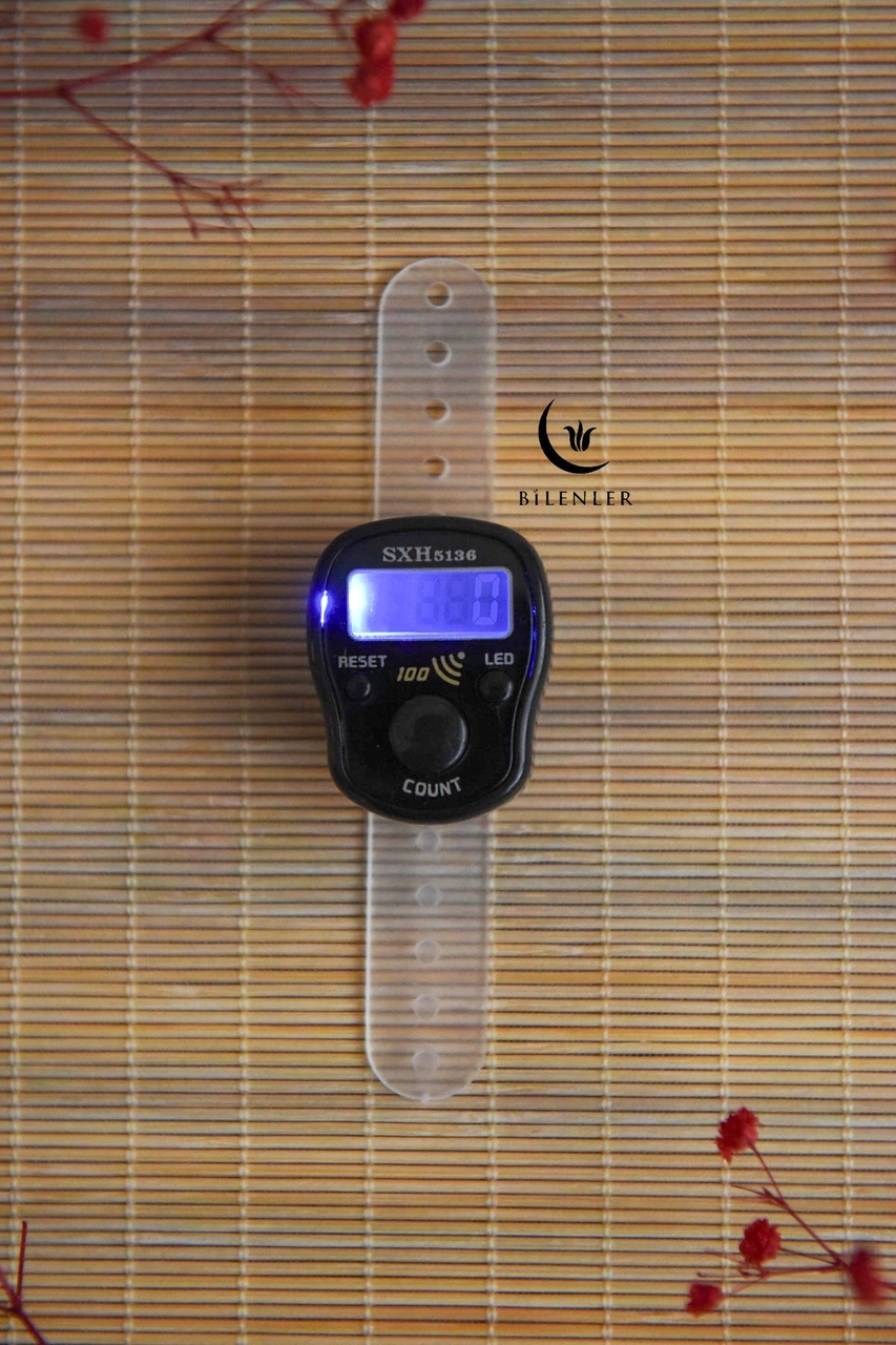 Led Işıklı Zikirmatik 5 Adet Siyah