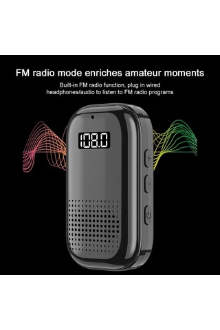 Didadodo Kablosuz Bluetooth 5.4 Alıcı - Tf Kart & Fm Radyo Destekli, 30 Saat Çalma Süresi, Taşınabilir Tasarım, Güçlü Batarya