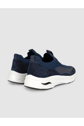 Cabani Lacivert Modern Triko Slip-on Sneaker Siyah - Neon Yeşil