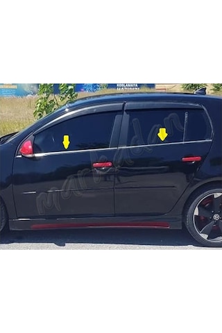 Vw Golf 5 Krom Cam Çıtası 2004-2009 4 Parça Paslanmaz Çelik