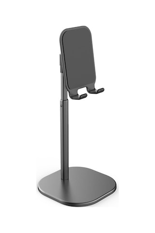 Maiyame Alüminyum Geniş Tabanlı Uzatılabilir Telefon Ve Tablet Ayakçılığı - Siyah, 45 Derece Açı Ayarlı, Dikey-yatay Kullanıma Uygun