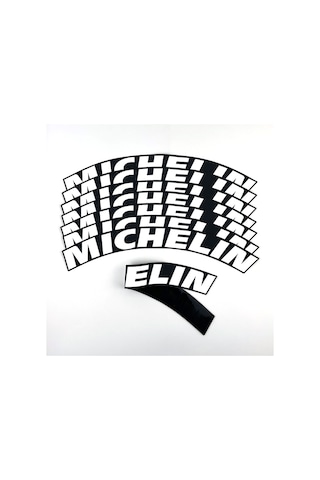 3d Lastik Yazısı Michelin 2.5 Cm 4 Adet+ Yapıştırıcı Oto Lastik Sticker
