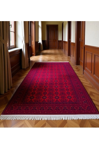 Blghome Otantik Desenli Dekoratif Kilim Antik Desenli Halı Bordo