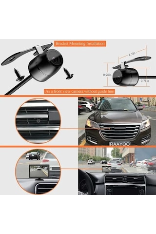 Kelebek Aparatlı Kamera Ön Yan Arka Kullanımlı 12 Volt