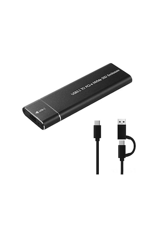 Leezsing Siyah Usb3.1 Nvme Ssd Dönüştürücü Kutusu, Type-c Çevirici Kart, İki Kullanıma Uygun, Dayanıklı Ve Kompakt Tasarım