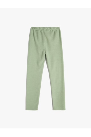 Koton Basic Fitilli Tayt Beli Lastikli Yeşil 4wkg40240ak Yeşil