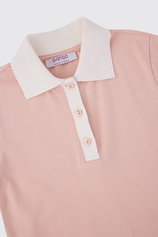 Panço Kız Çocuk Yakalı Eteği Pileli Açık Pembe Elbise 2621GK26005