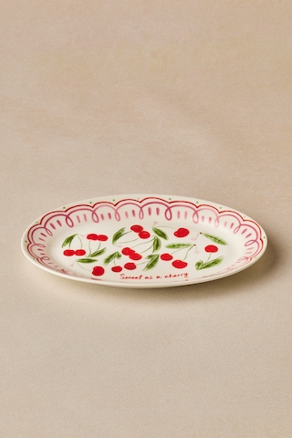 Karaca Cherry Time Kayık Tabak 20 Cm Kırmızı