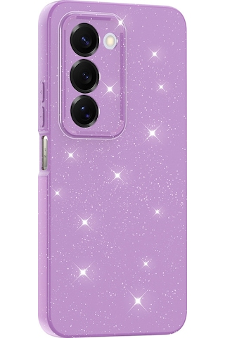 Redmi 15 Kılıf Kamera Korumalı Simli Lüks Mkst Koton Kapak - Açık Pembe Pembe