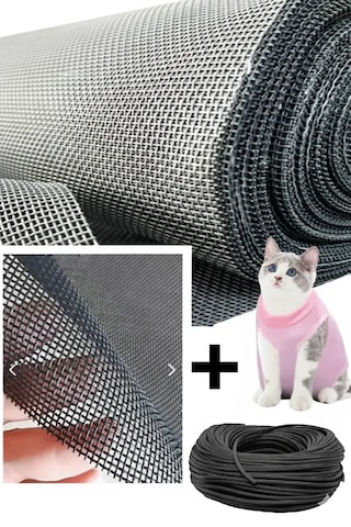 Kedi Tülü Yırtılmaz Ped Tül En: 80 Cm X150 Cm & + 4m Fitil 80x150 + Fitil