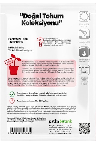 50 Adet Hanımteni Turşuluk Sırık Fasulye Tohumu