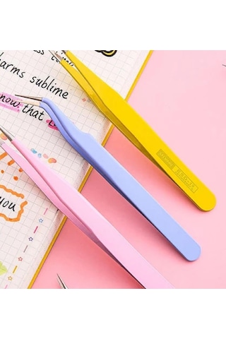 Hassas Uçlu Sticker Cımbızı Renkli Cımbız Seti Bullet Journal El İşi Hobi Cımbızı Çok Renkli