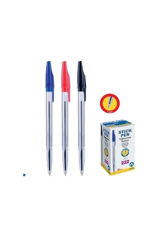 Ark Tükenmez Kalem 1.0 MM 50'li Kutu Mavi Kod:222