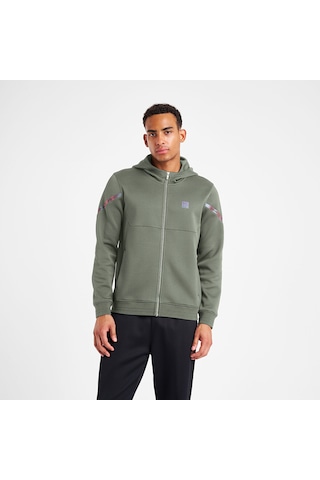 Lescon Erkek Fermuarlı Kapüşonlu Sweatshirt 25n-1128 Haki