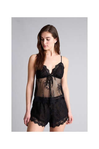 Defacto Dantelli Pijama Takımı Tül Üst Alt H1380AX26SP