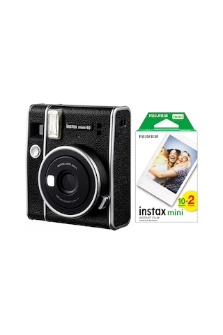 Fujifilm Instax Mini 40 Fotoğraf Makinesi + 20'li Film Siyah