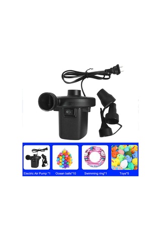 Xindoker Plastik Elektrikli Hava Pompa Seti - Havuz, Yüzme Halka Ve Oyunlar İçin Hızlı Şişirme Fonksiyonu İle 17 Parça Tam Züccaciye Paketi