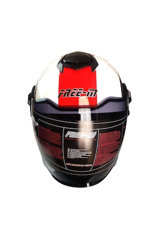 Motoanl Motosiklet Cırcle Yarım Double Güneş Vizörlü Abs Material Kapalı Kask Kırmızı