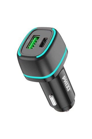 Phixi Force QCC4138 Çift Çıkışlı PD Destekli 38W Araç Şarj Adaptö