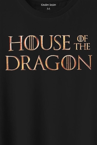 House Of The Dragon Logo Targaryen Baskılı Tişört Unisex T-shirt 001