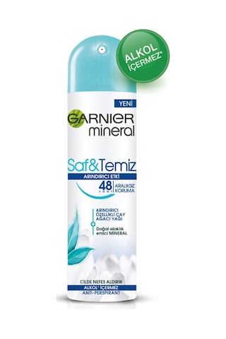 Garnier Mineral Saf & Temiz Etki Kadın Sprey Deodorant 150 ML